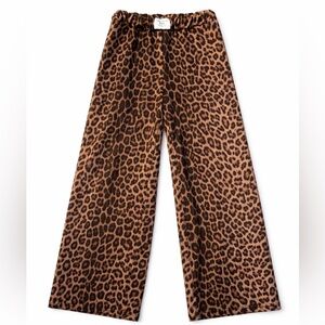 Leopard Print Wide-Leg Pants